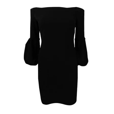 Vince Camuto Women s Off-The-Shoulder Bubble-Sleeve Dress (XXS Rich Black) | Walmart (US)