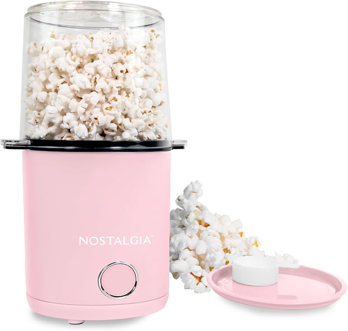 Nostalgia 8-Cup Hot Air Popcorn Maker & Bowl - 2-In-1 Bowl & Lid, 2 oz Measuring Cup - Oil-Free P... | Amazon (US)