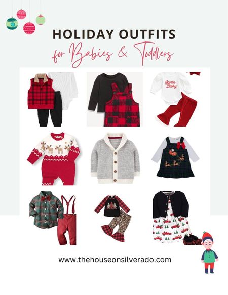 Check out these adorable holiday outfits for babies and toddlers to make sure your little one is ready for the season ahead. Christmas dresses, sleepers, rompers and sweater sets for both boys and girls. Seasonal colors, including Buffalo plaids! Dressing the littlest family members is so much fun, especially during the holidaysChristmas

#LTKbaby #LTKSeasonal #LTKHoliday