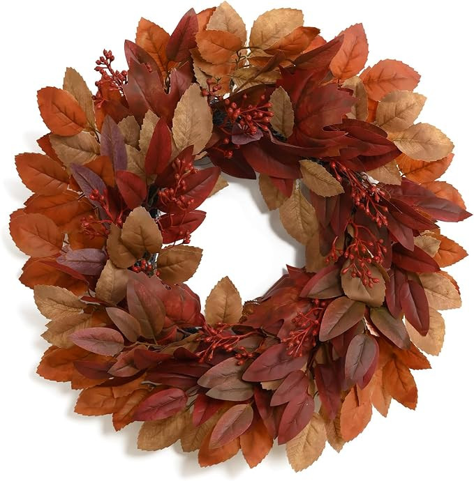 DN DECONATION Fall Wreath for Home Front Door Decor, Decorations for Wall | Amazon (US)