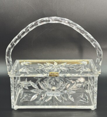 Vintage Nelsons Original Clear Lucite 1950s? Purse With Handle  | eBay | eBay US