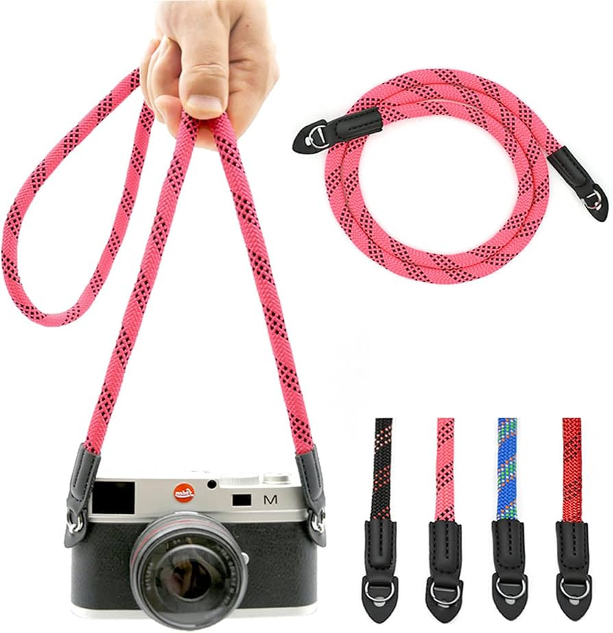 Camera Strap Vintage 100cm Nylon Climbing Rope Camera Neck Shoulder Strap for Micro Single and DS... | Amazon (US)