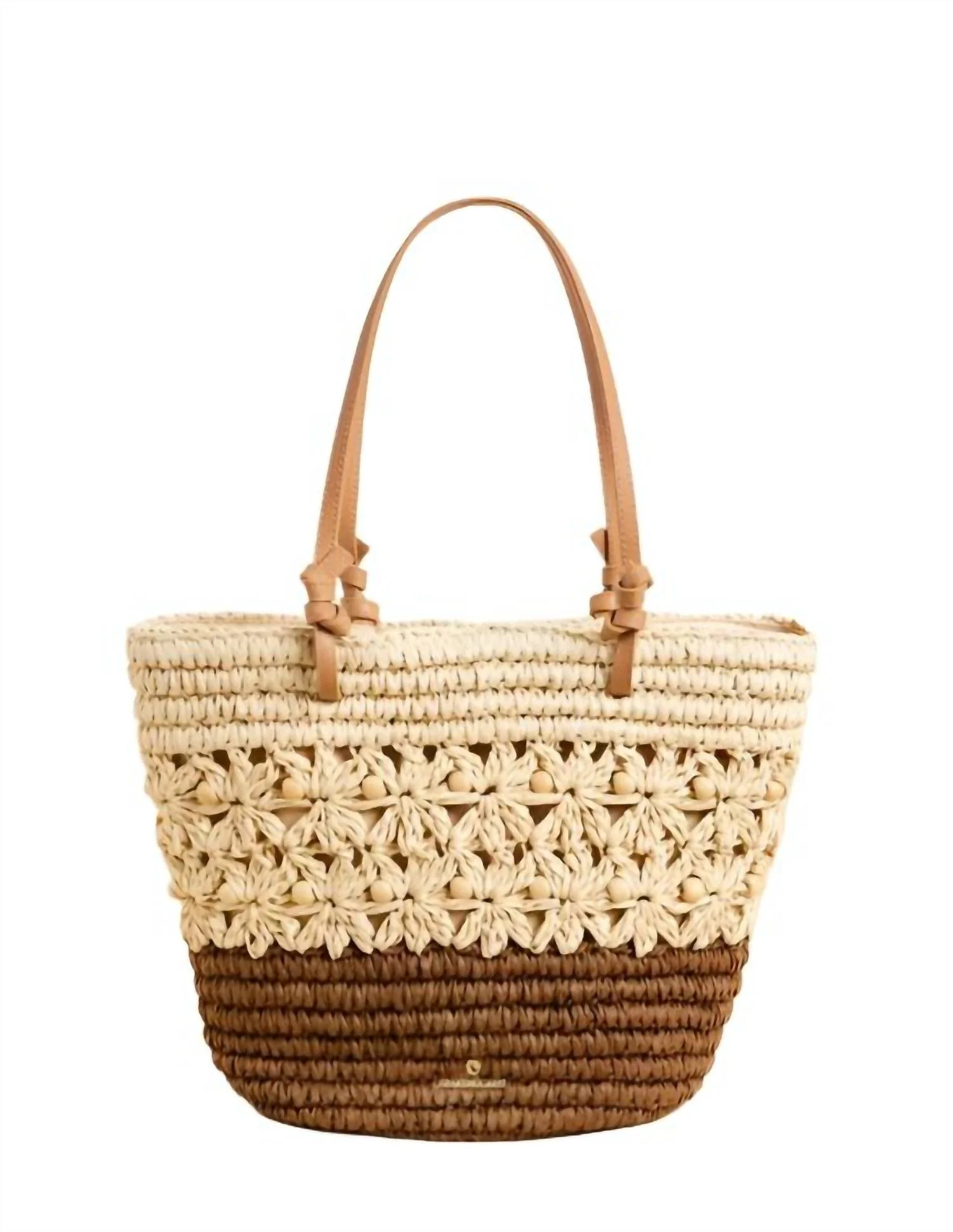 Straw Bucket Bag In Calm Waters | Shop Simon