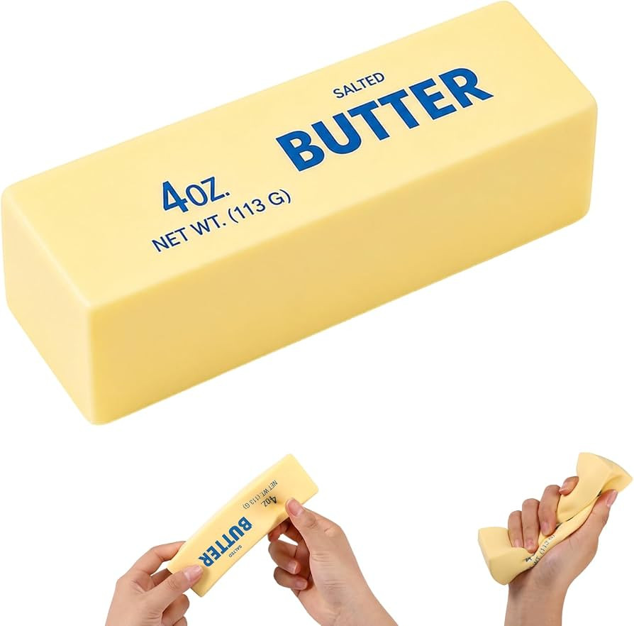 Lyreh 1pcs Squeeze Butter Squishy Toy, PU Material Butter Stick Slow Rising Squeeze Food Fidget T... | Amazon (US)