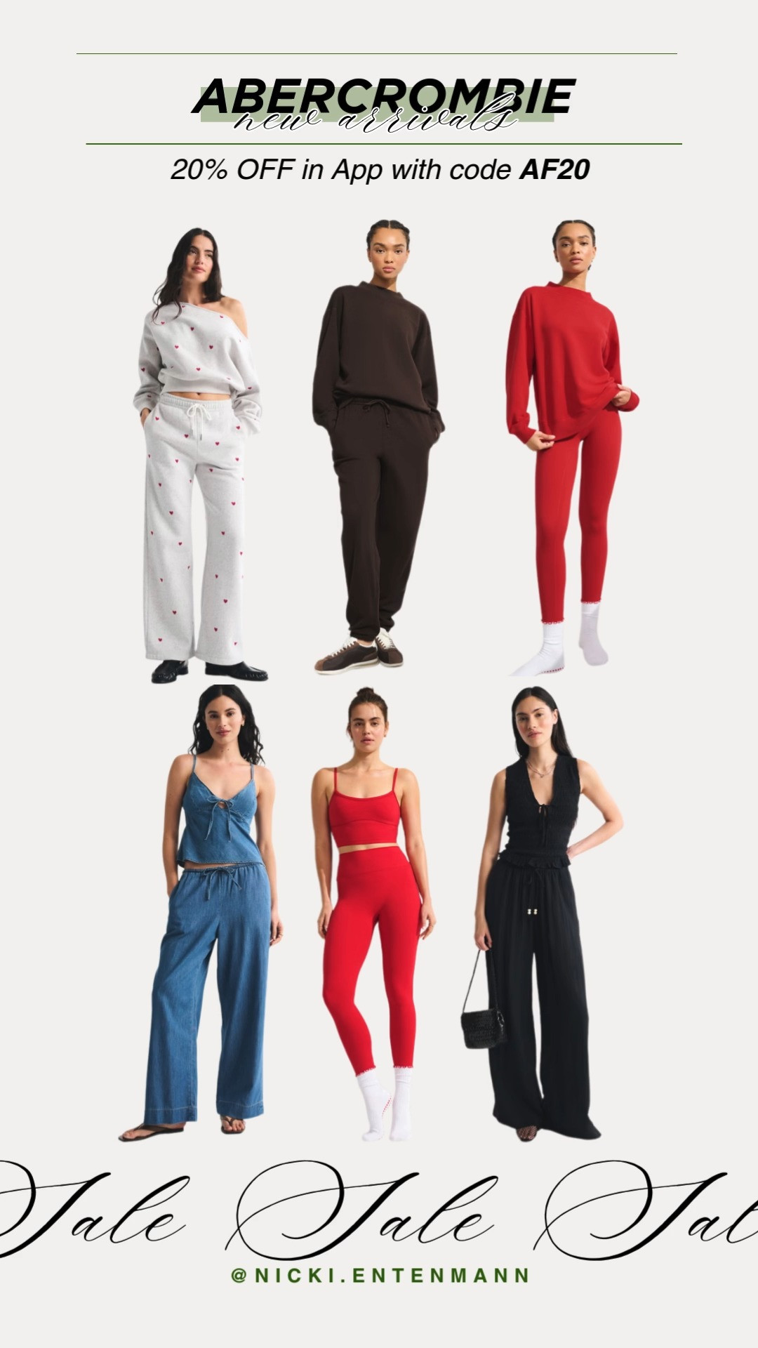 Abercrombie new arrivals are here with 20% OFF in App using code AF20!! Cozy fits, chic vibes, playful style ready to elevate everyday looks. #Abercrombie #newarrivals #sale #AF20 #womensfashion #casualwear #loungewear #outfitinspo #affordablefashion #streetstyle
 

 #LTKActive #LTKSaleAlert #LTKTravel