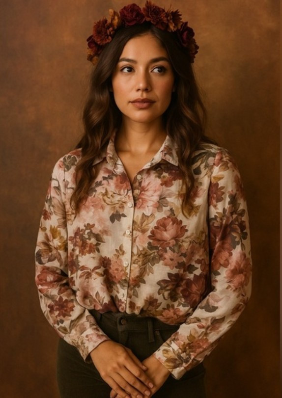 Bailey 44 Romantic Roses Button Down Blouse Size Small Ivory Peach Anthropologie | eBay US