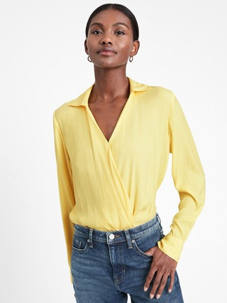 Wrap-Effect Top | Banana Republic (US)