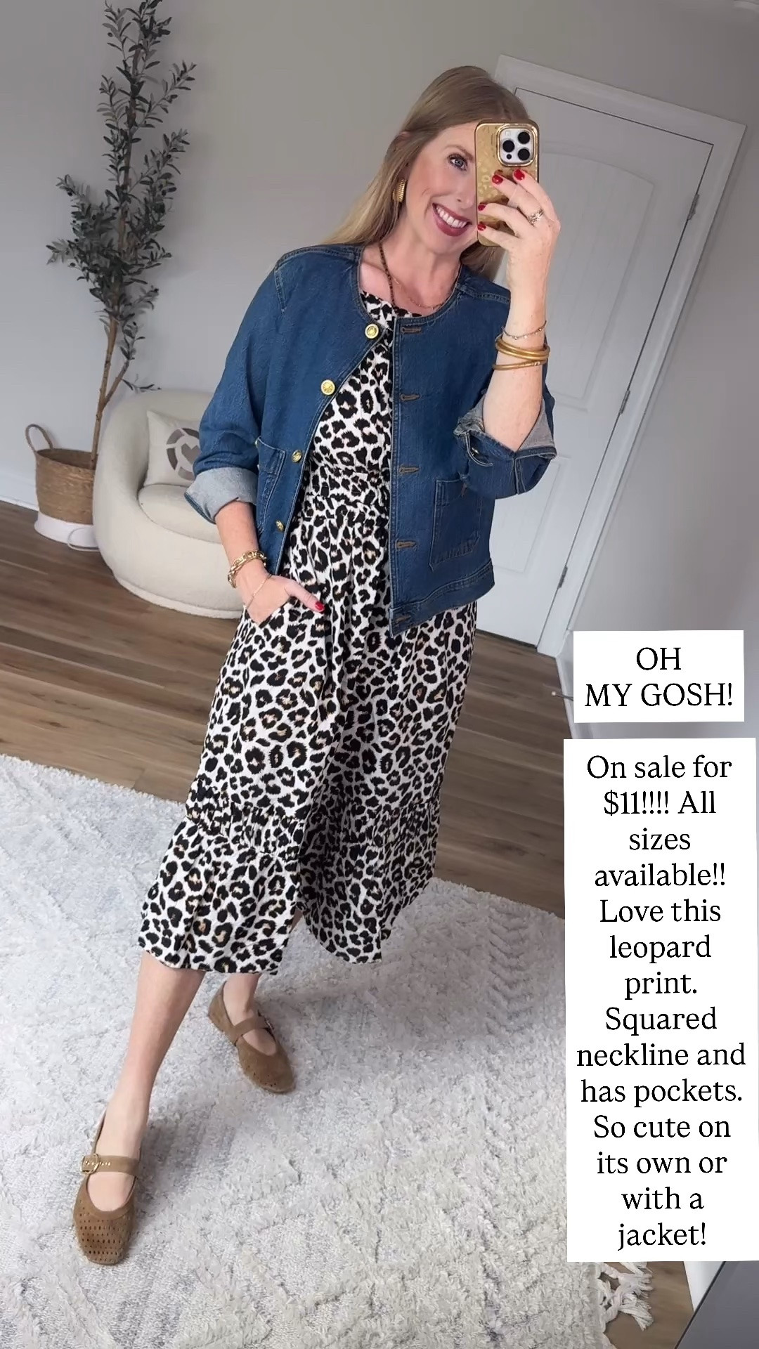 Walmart try on, time and tru, leopard midi dress on sale

#LTKSaleAlert