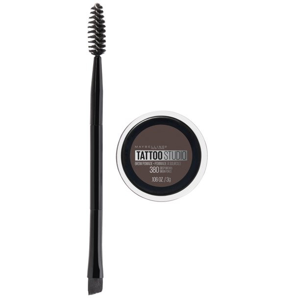 Maybelline TattooStudio Brow Pomade Long Lasting, Buildable, Eyebrow Makeup, Deep Brown, 0.106 oz | Walmart (US)