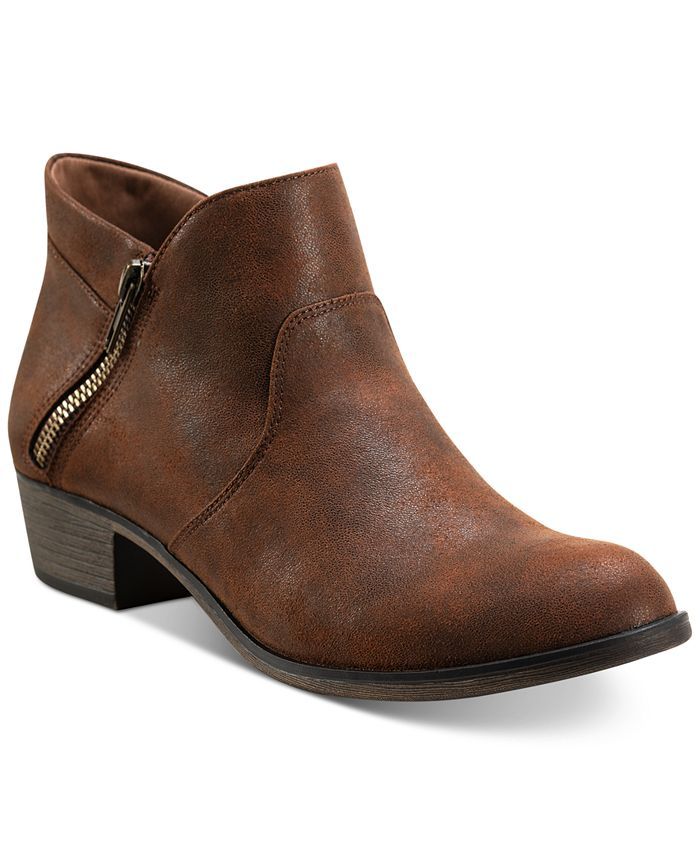 Sun + Stone Abby Double Zip Booties, Created for Macy's & Reviews - Booties - Shoes - Macy's | Macys (US)