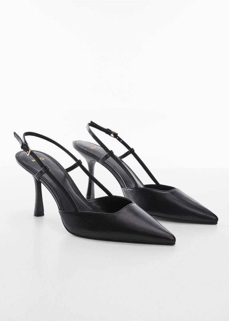Sling back leather shoes | MANGO (US)