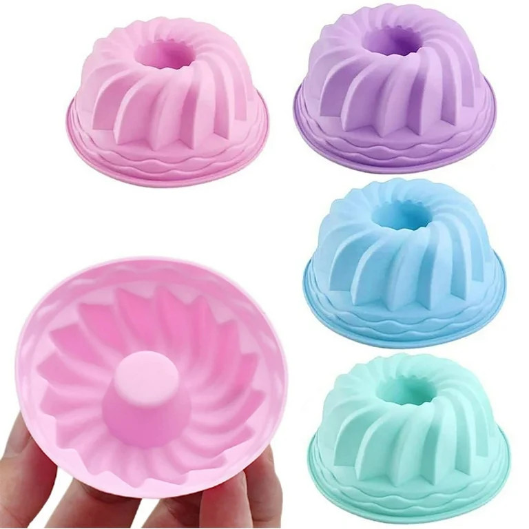 Silicone Donut Pans for Baking, 12Pcs Mini Bundt Pans Silicone Donut Molds, Nonstick Doughnut Muf... | Walmart (US)
