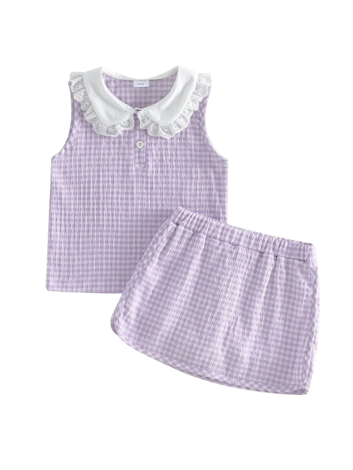 BemeyourBBs Toddler Baby Girl Summer Clothes Cute Infant Baby Girls Plaid Gingham 2 Piece Outfits... | Walmart (US)