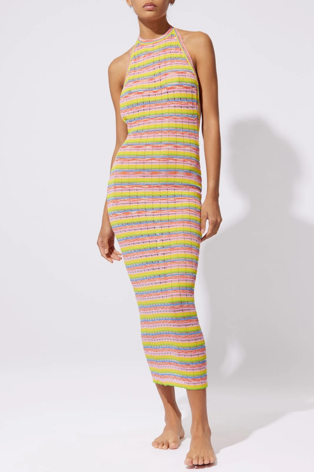 The Kelly Dress in Spacedye Multi Stripe | Solid & Striped