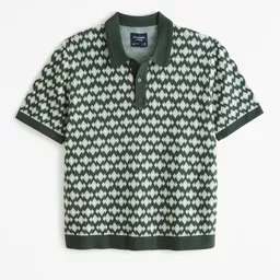 Geometric 3-Button Sweater Polo curated on LTK Geometric 3-Button Sweater Polo curated on LTK