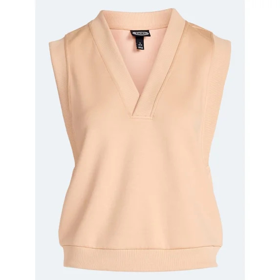 Scoop Women's Scubaknit Sleeveless Deep V-Neck Top, Sizes XS-XXL | Walmart (US)
