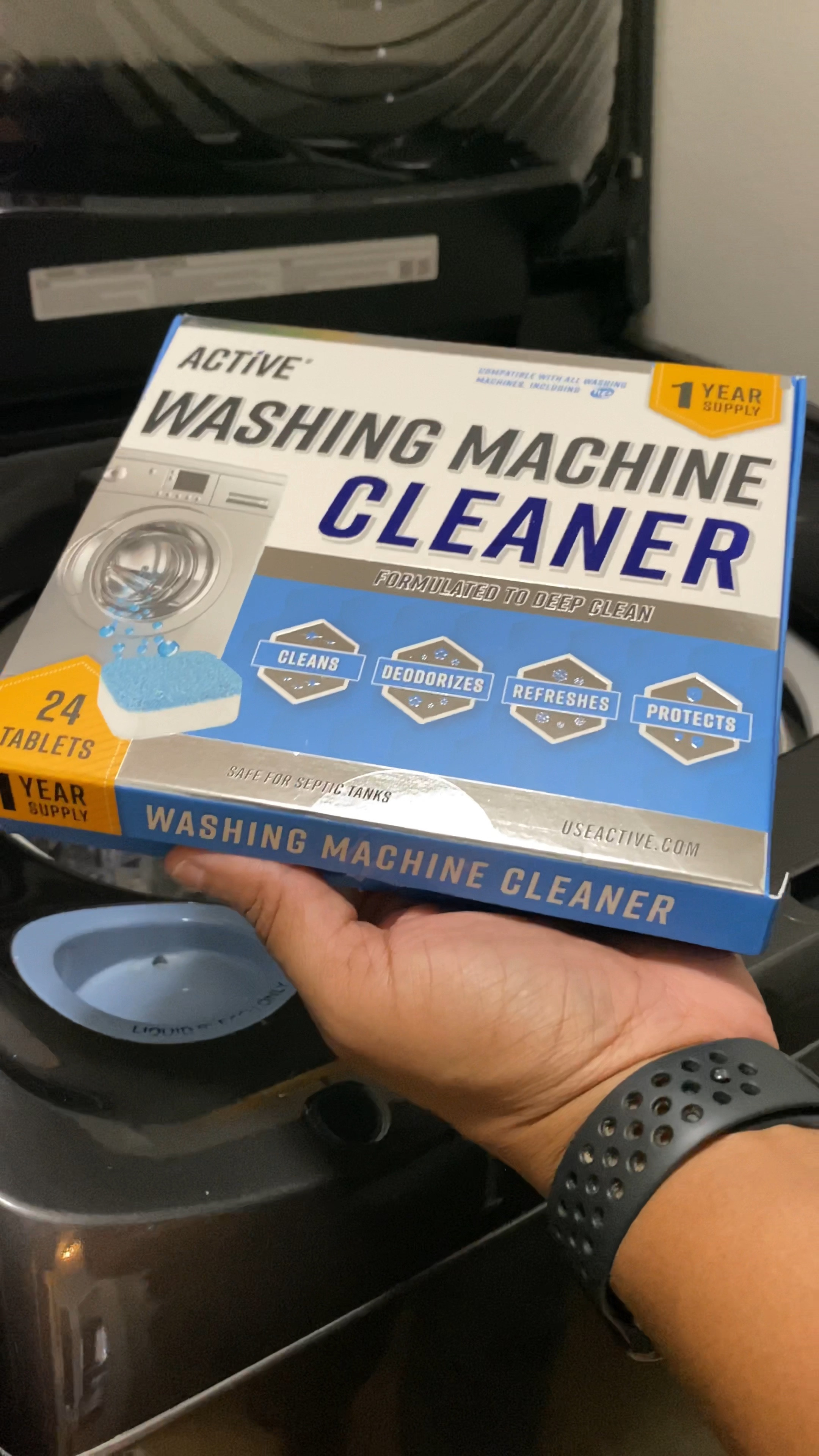 Deep cleaned my top loading washing machine using these tablets to release build up caused by fabric softener and other debris. Now machine is fresh and clean! #cleanwithme #deepclean #washingmachine 

#LTKVideo #LTKhome #LTKfindsunder50