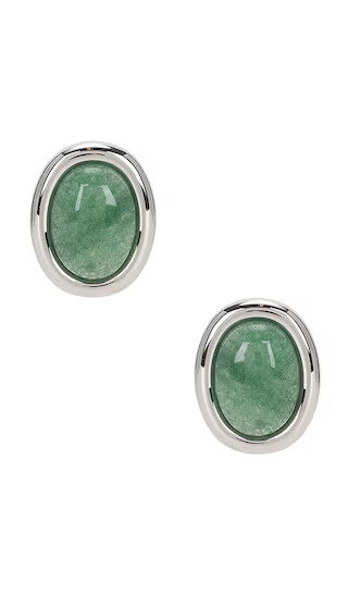 Sunset Stone Studs in Green | Revolve Clothing (Global)
