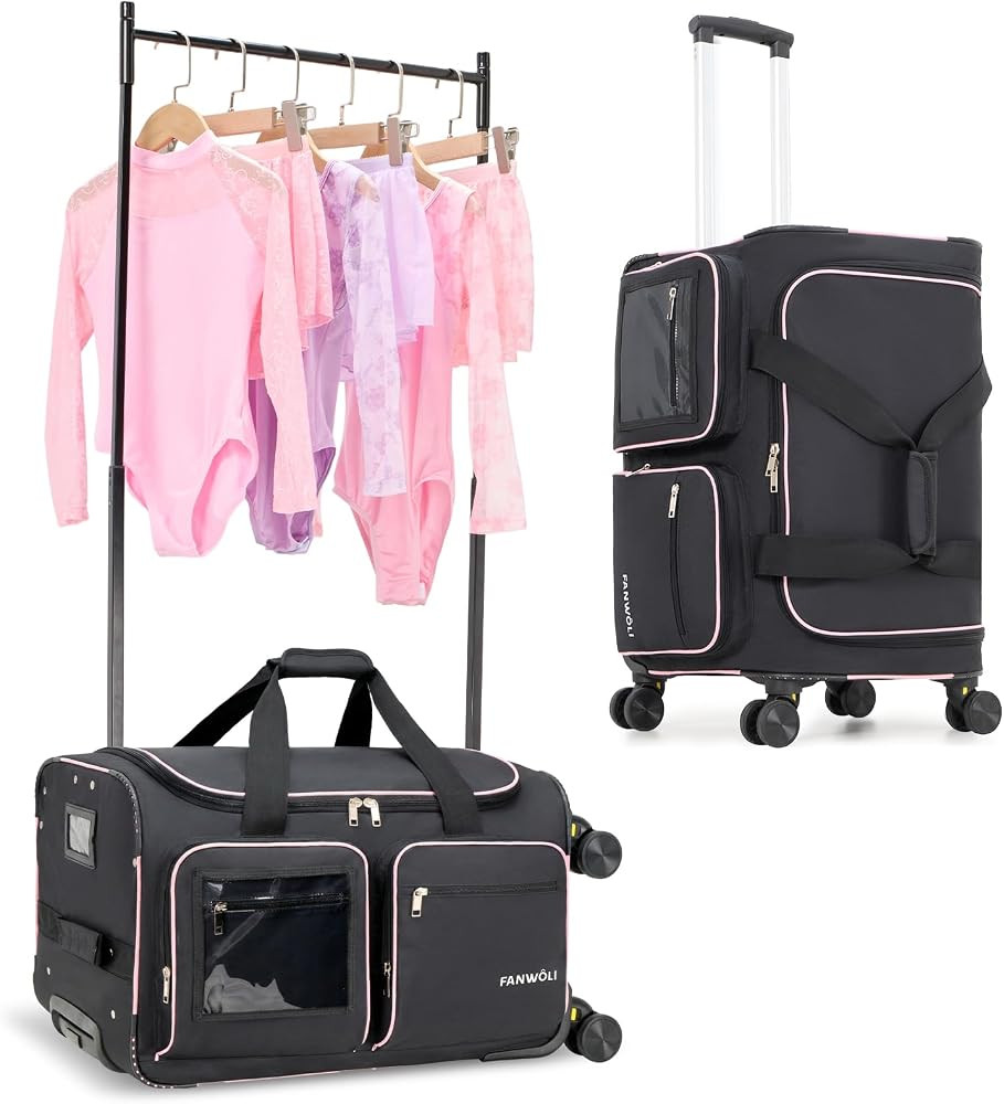 23" Dance Bag with Garment Rack 4 Wheels | Detachable 360\u00b0 Wheels | Ultra-Light Collection |... | Amazon (US)