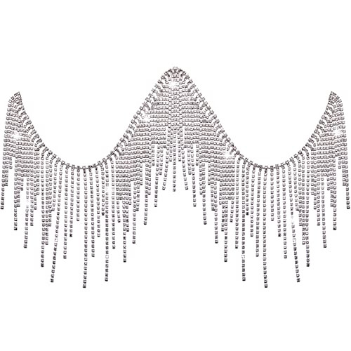 MTLEE Trim Rhinestone Fringe Belt Beaded Ribbon Tassel Chain for Jeans Clothing Accessories DIY Deco | Amazon (US)
