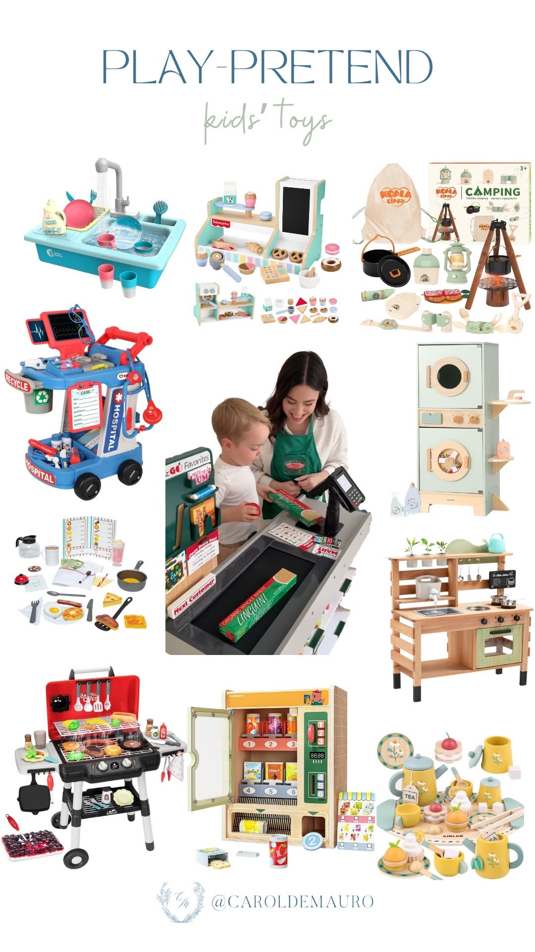 Rounded up the best play-pretend toys for kids, from interactive sinks and realistic grocery checkouts to adorable coffee shops and wooden kitchen sets! Your little ones will stay busy for hours with these fun activities.

toddler toys, playroom, bestsellers, nursery room inspo, hospital play set, backyard bbq, cozy tea party, indoor camp

#LTKSeasonal #LTKHome #LTKKids