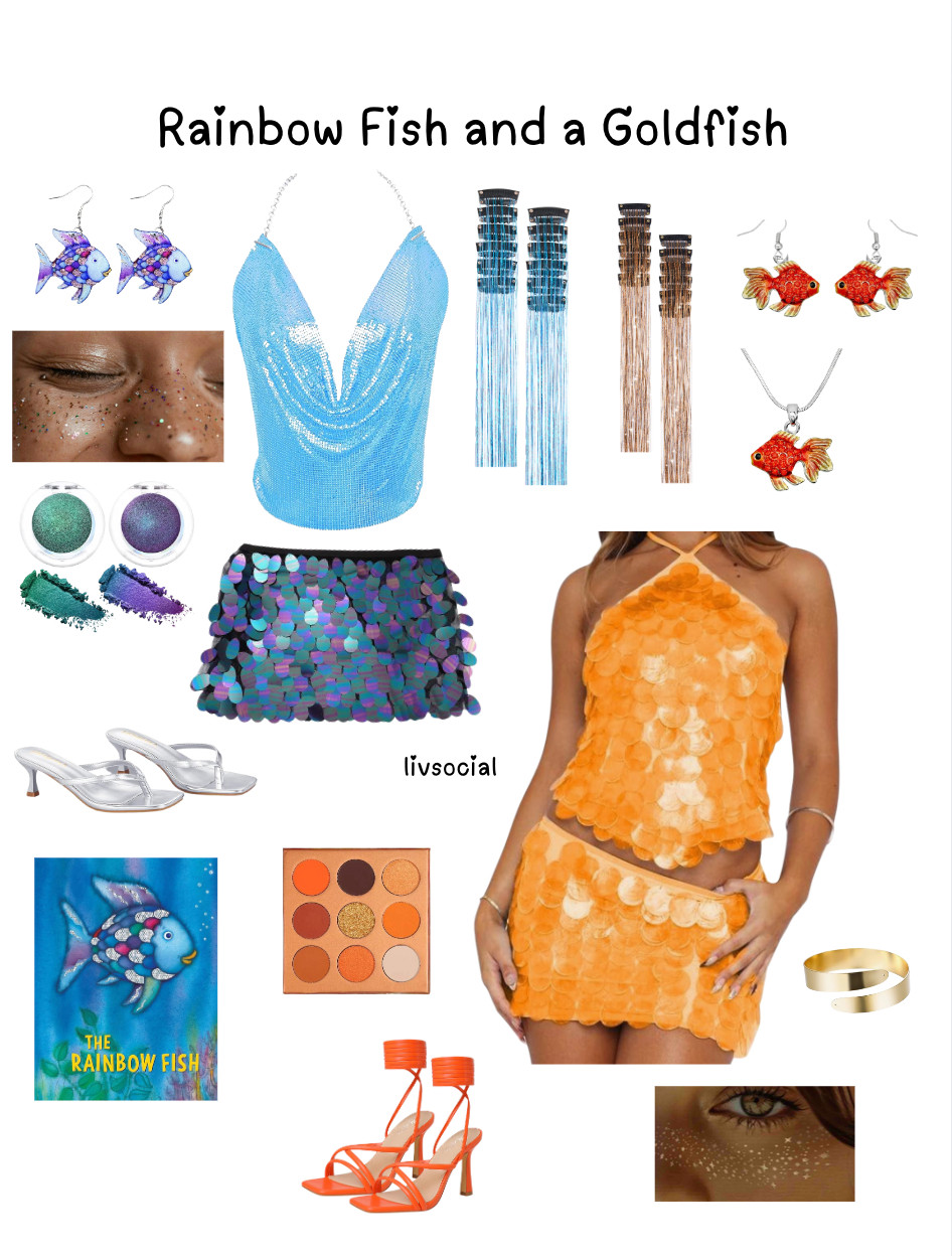 BFF Halloween Costumes - Rainbow Fish and Goldfish Halloween Costume 

   halloweencostume 

 #halloween #halloweencostume #unique #LTKSeasonal #LTKFindsUnder50 #LTKStyleTip