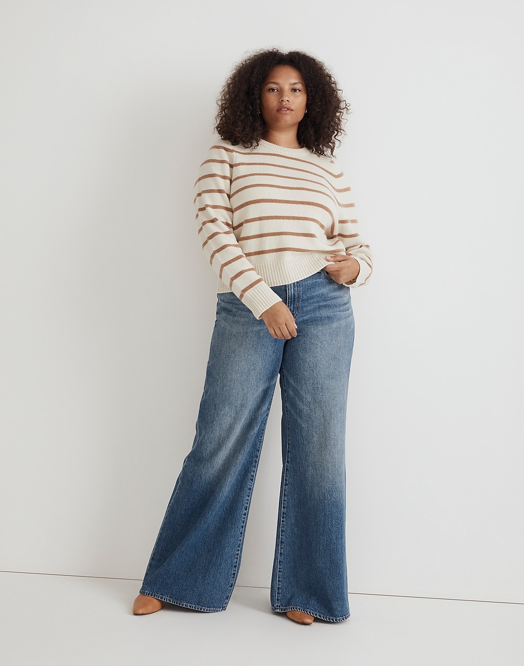 (Re)sourced Cashmere Crewneck Sweater in Stripe | Madewell