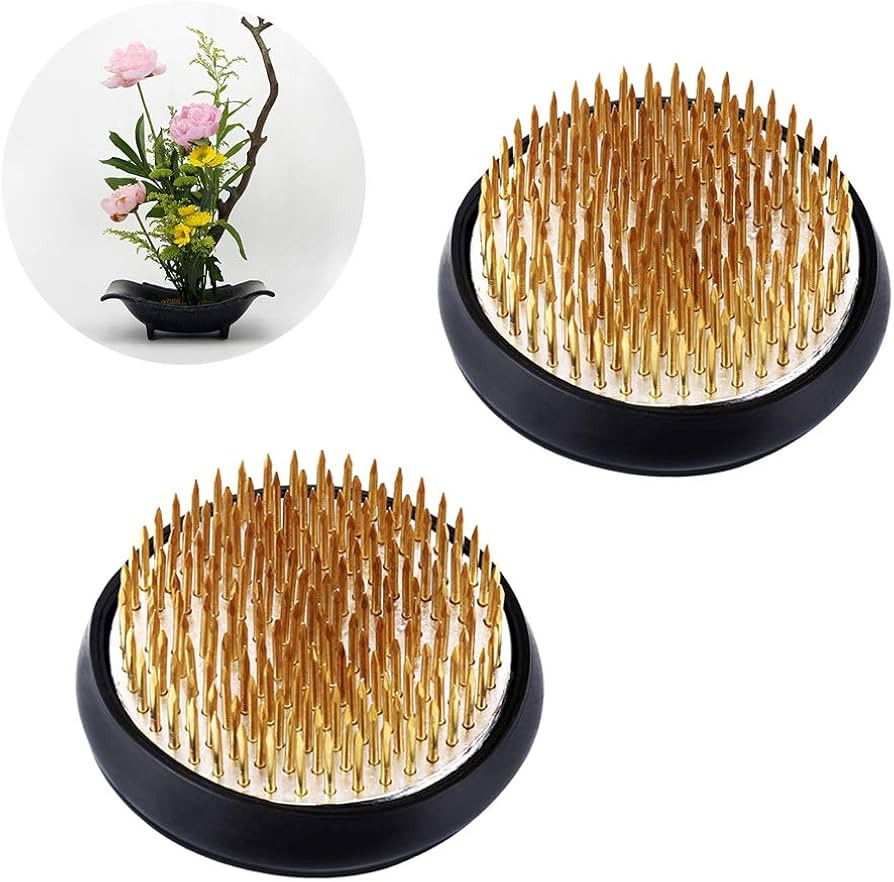 2 pieces high-quality flower frog round holder for arrangements, size 6 x 6 cm, flower stake gel | Amazon (DE)