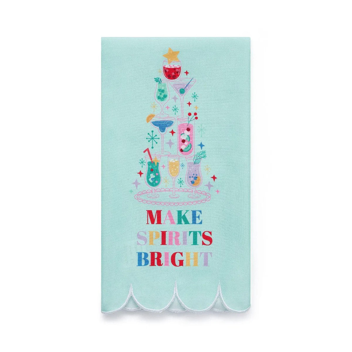 Make Spirits Bright Holiday Tea Towel | Packed Party