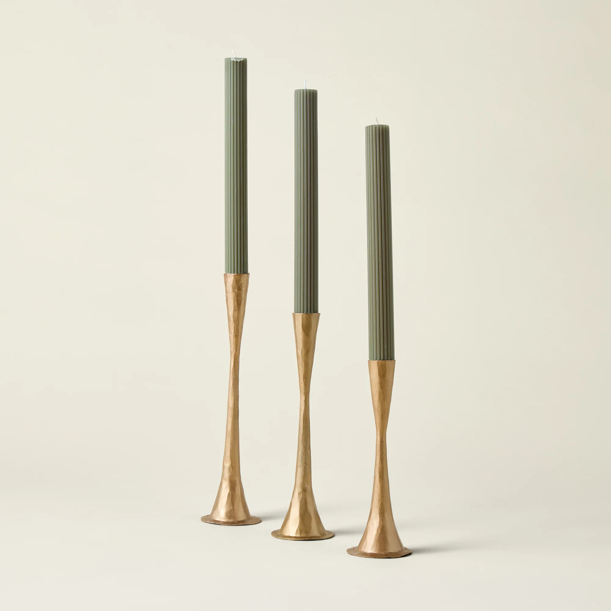 Hand-Forged Antique Brass Taper Holder | Kate Marker Home