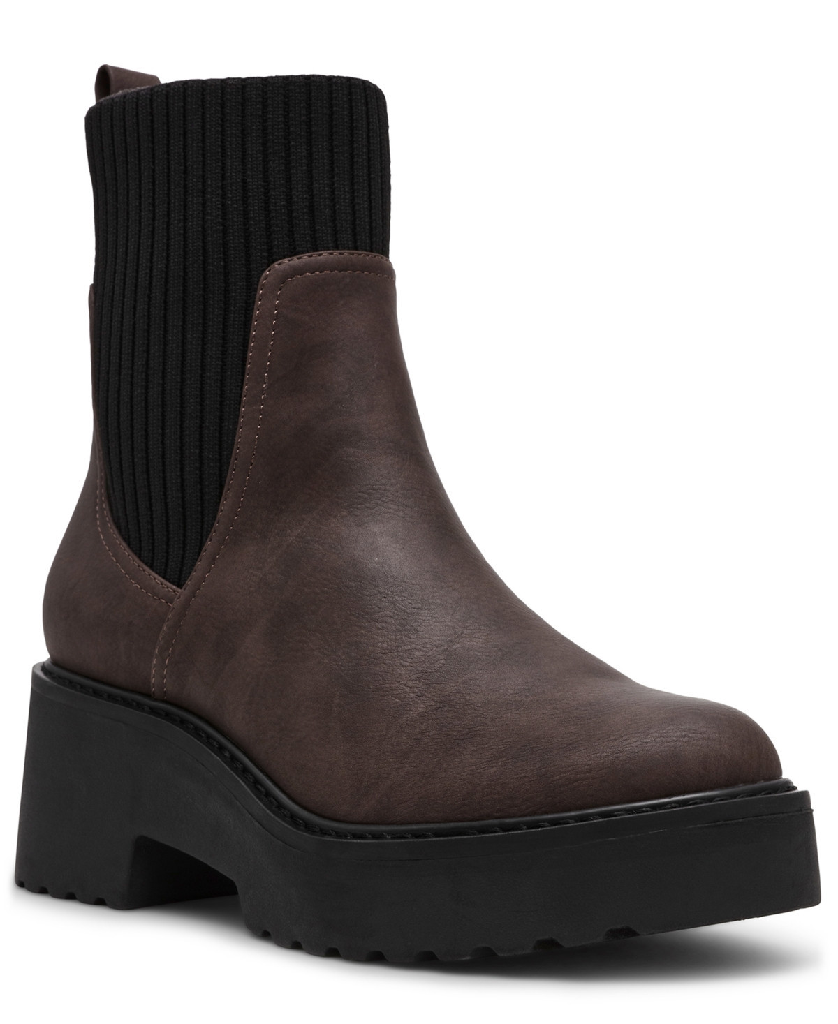 Dv Dolce Vita Women's Zepplin Lug Sole Chelsea Booties - Dark Brown | Macy's