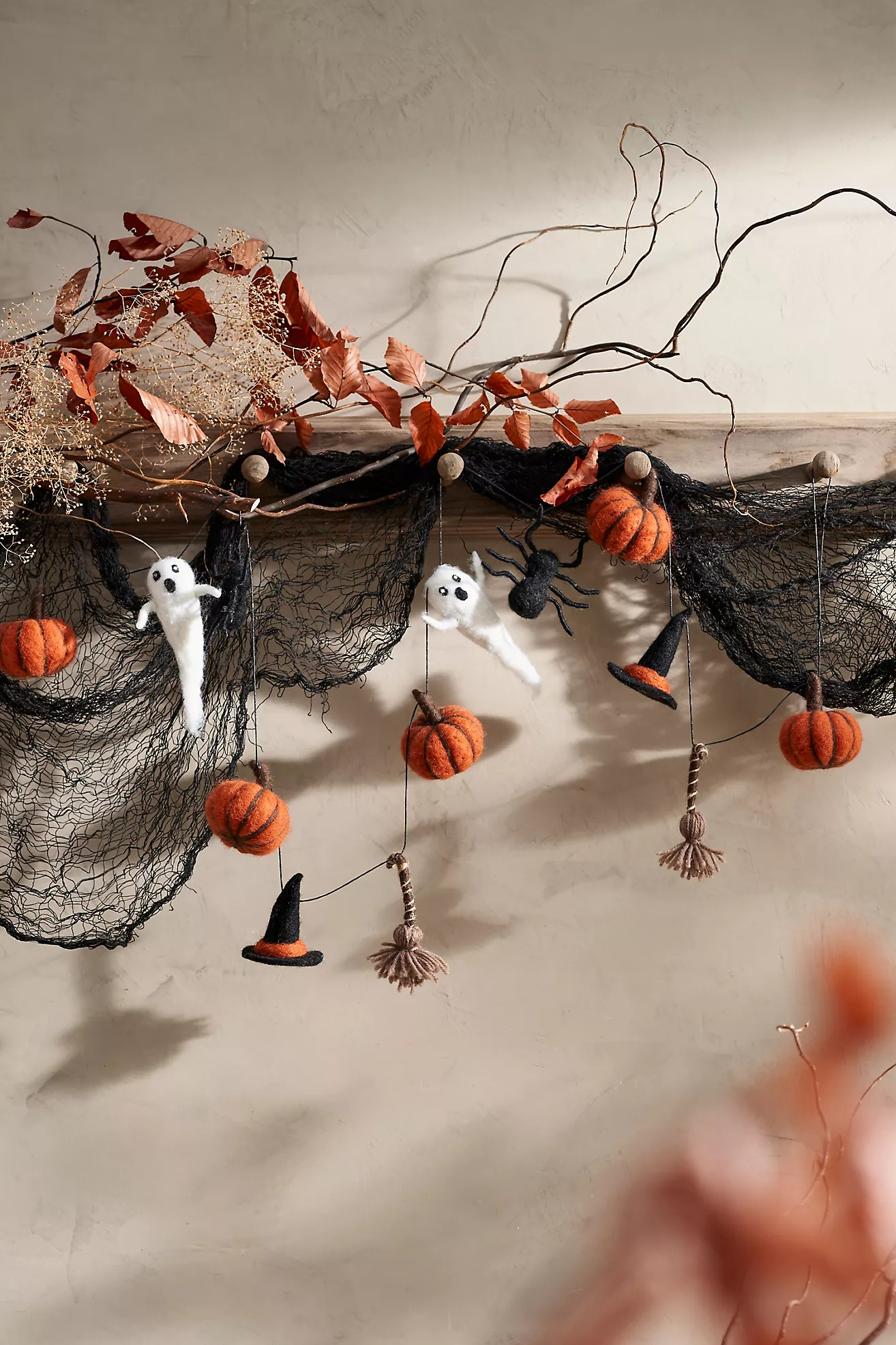 Halloween Icons Felt Garland | Anthropologie (US)