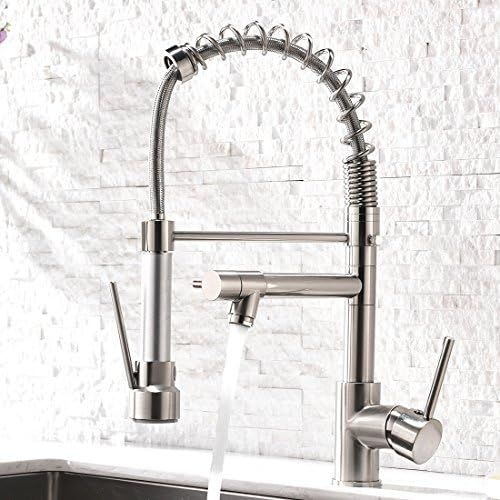 AIMADI Contemporary Kitchen Sink Faucet,Single Handle Stainless Steel Kitchen Faucets with Pull Down | Amazon (US)