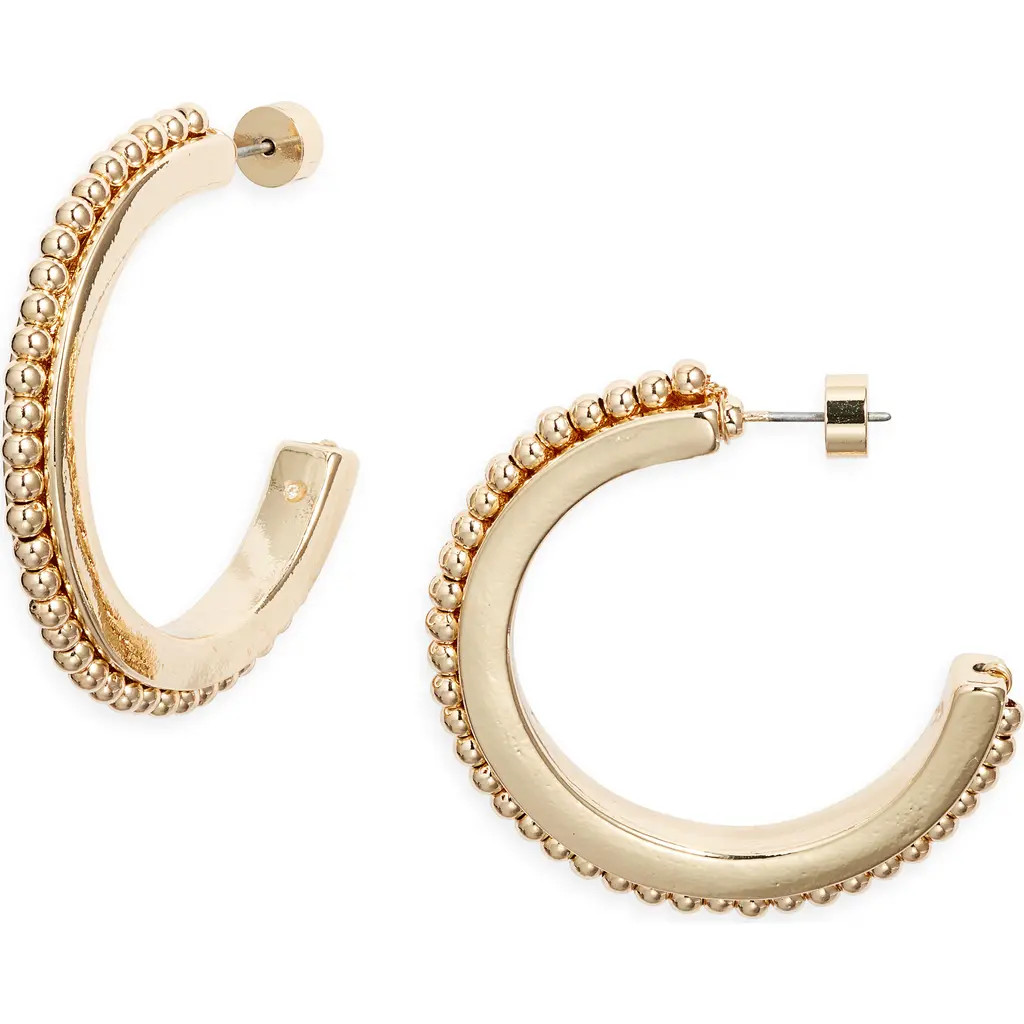 Nordstrom Orb Inset Hoop Earrings in Gold at Nordstrom Rack | Nordstrom Rack