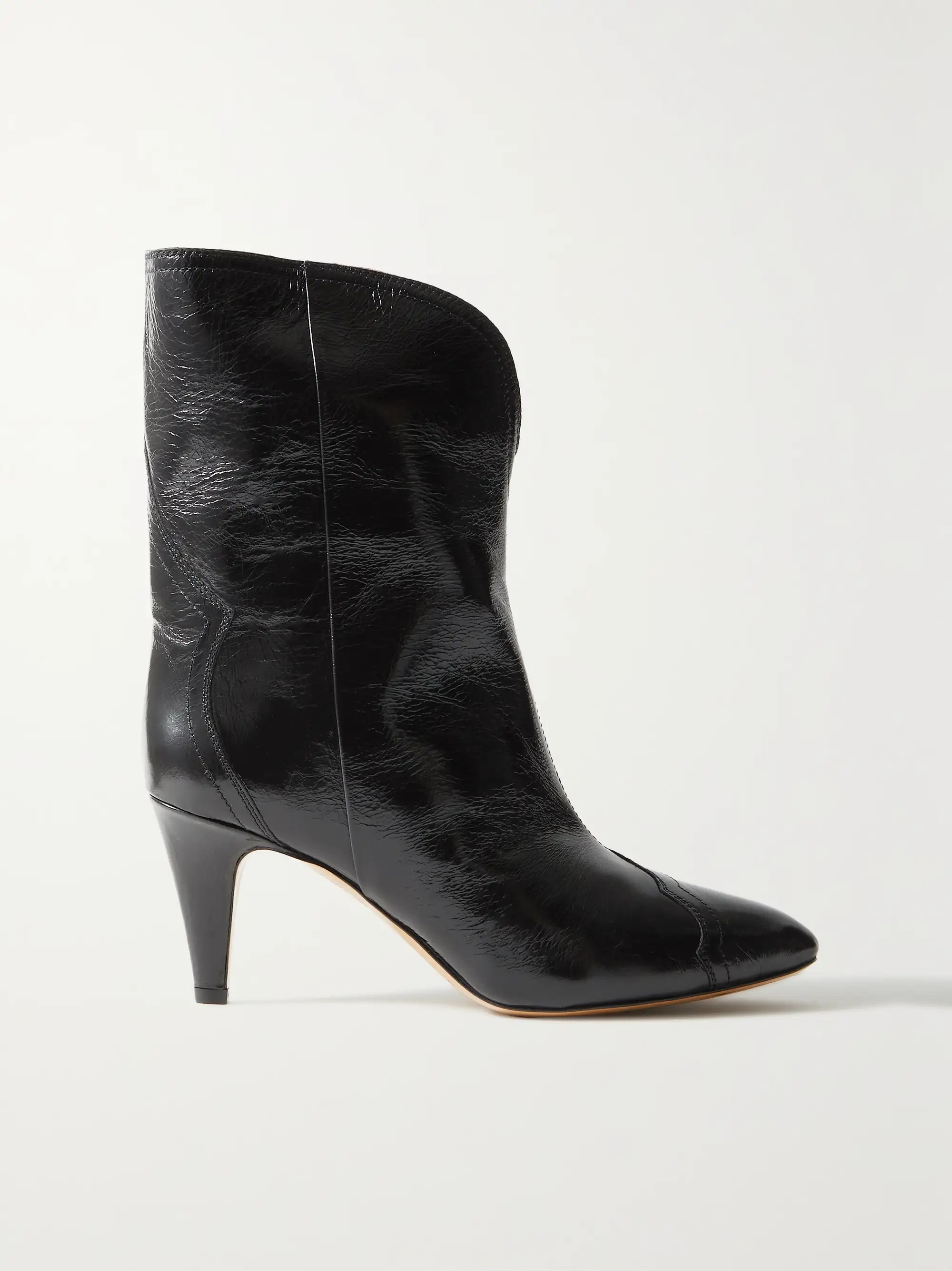 Dytho Stiefel aus Glanzleder in Knitteroptik | NET-A-PORTER (UK & EU)