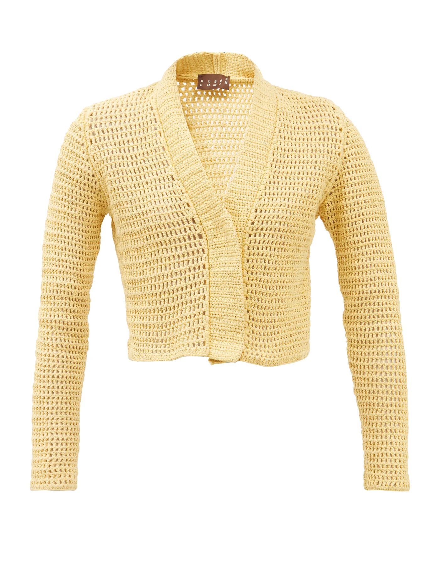 Crochet-knit cotton cardigan | Albus Lumen | Matches (US)