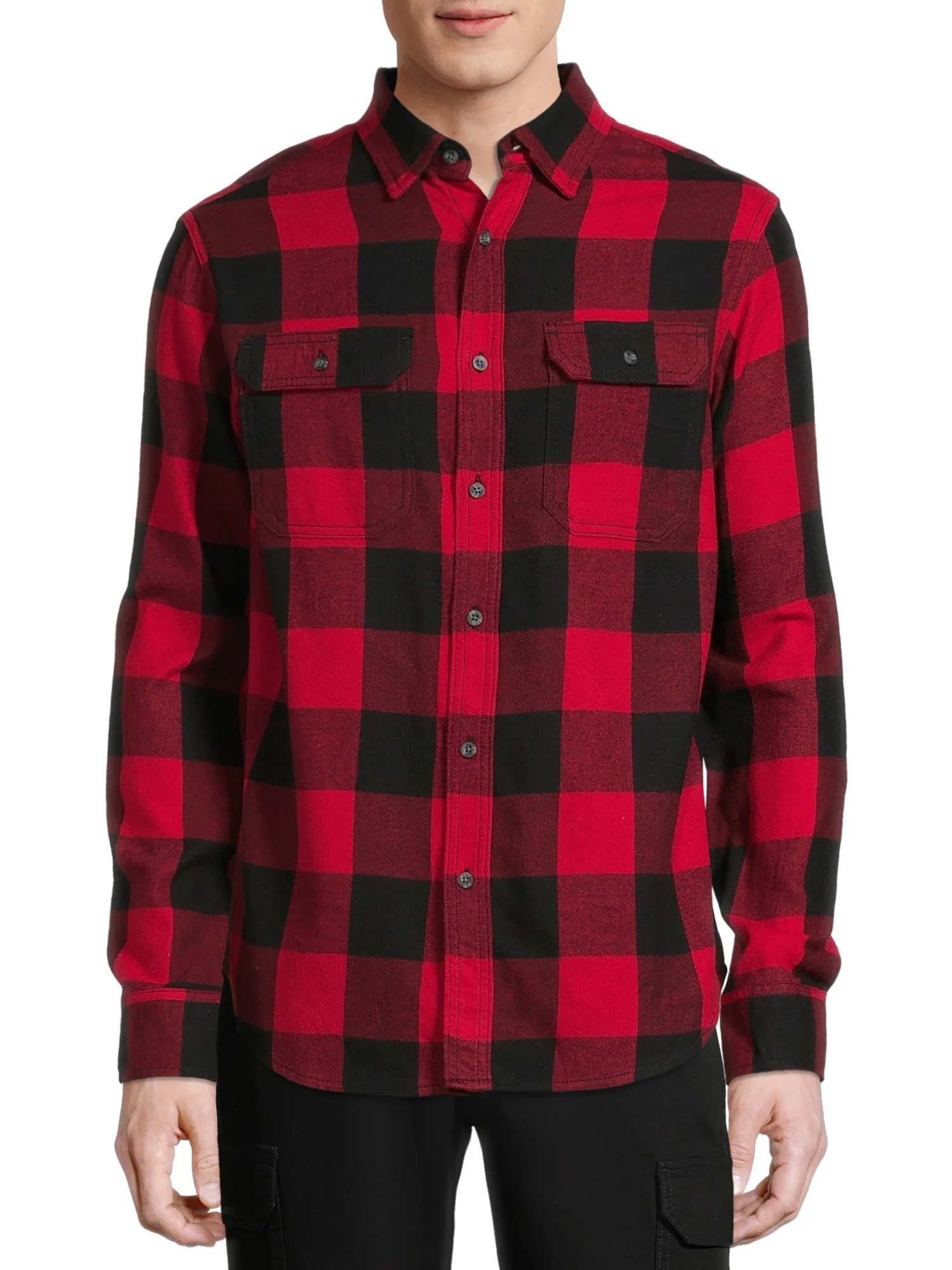 George Men's and Big Men's Super Soft Flannel Shirt, up to 5XLT | Walmart (US)