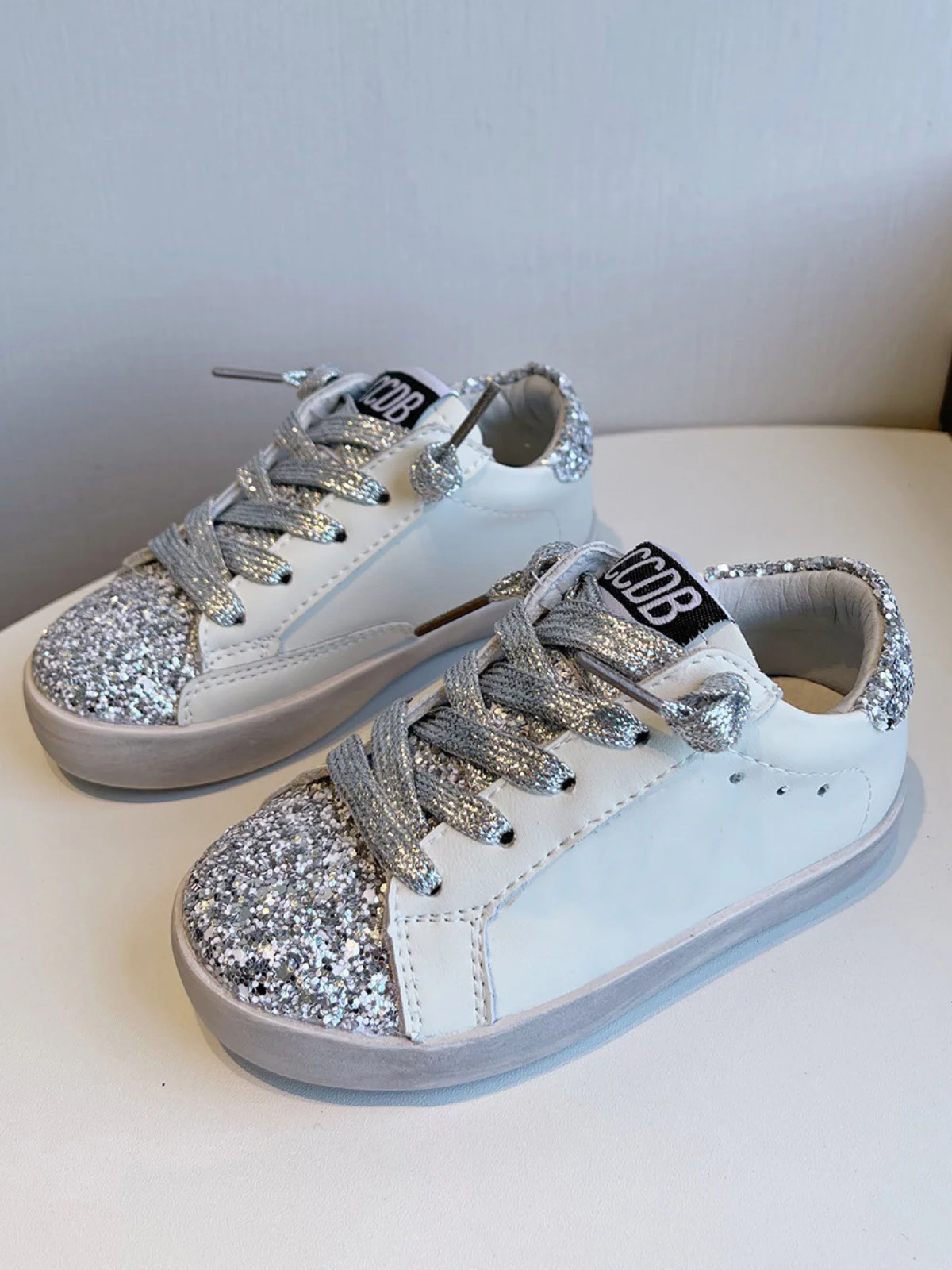 Glitter Gal Casual Sneakers by Liv and Mia | Mia Belle Girls