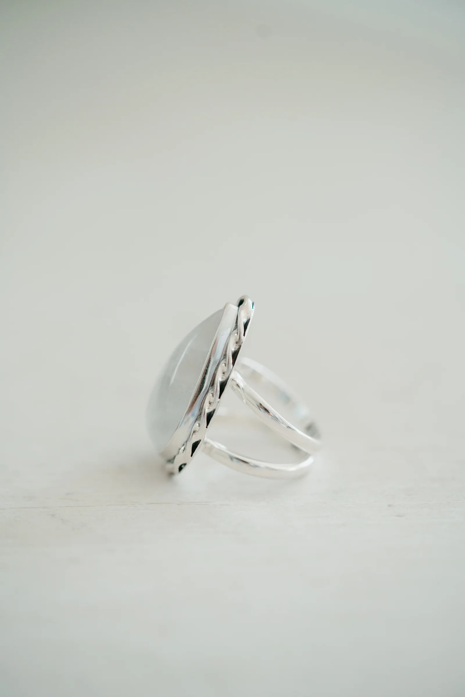 Jennifer Ring | Rainbow Moonstone | Goldie Lew Jewelry