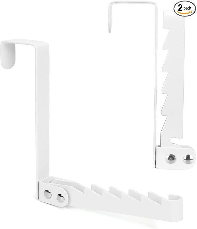 FYY Over The Door Hooks Hanger, 2 Pack Collapsible Folding Over The Door Organizer Rack Space Sav... | Amazon (US)