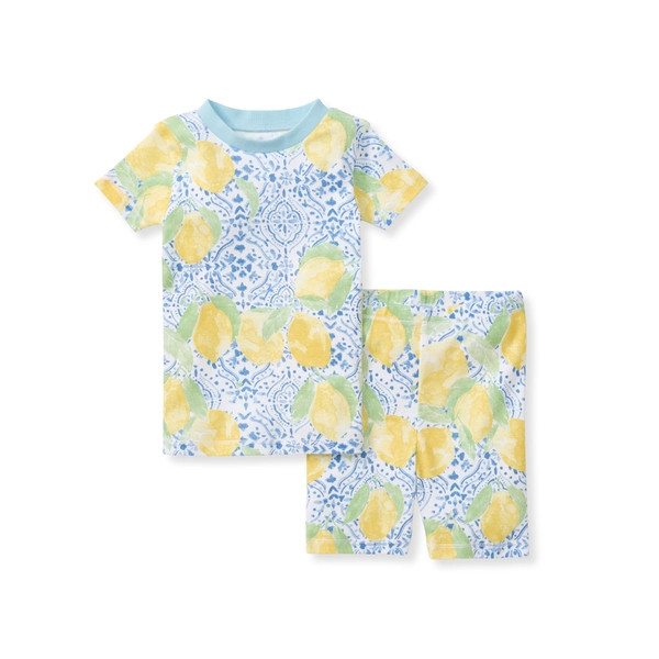 Lemon Tiles Organic Cotton Baby Pajamas | Burts Bees Baby