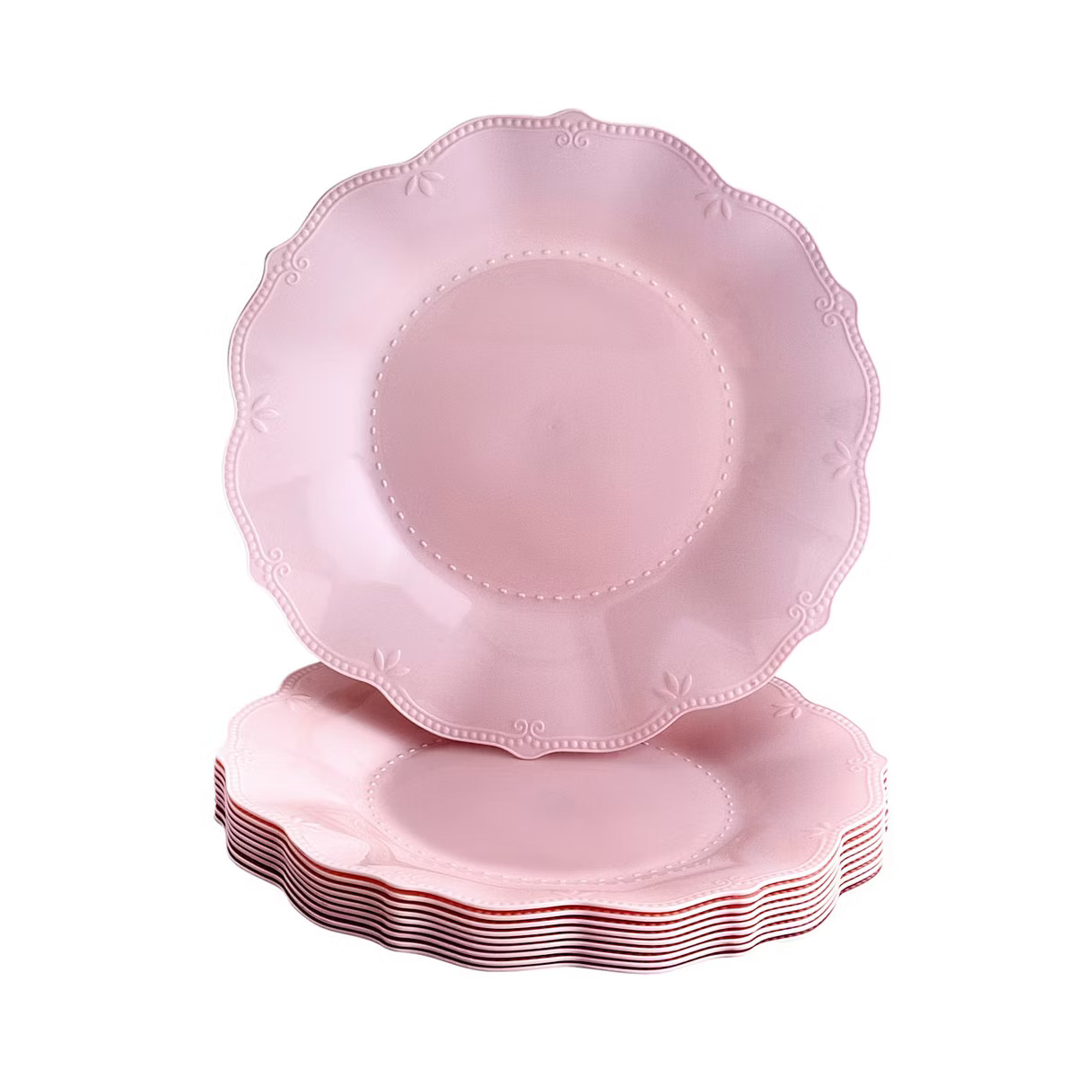 Silver Spoons Elegant Disposable Plastic Plates for Party, Heavy Duty Blush Disposable Plate Set,... | Target