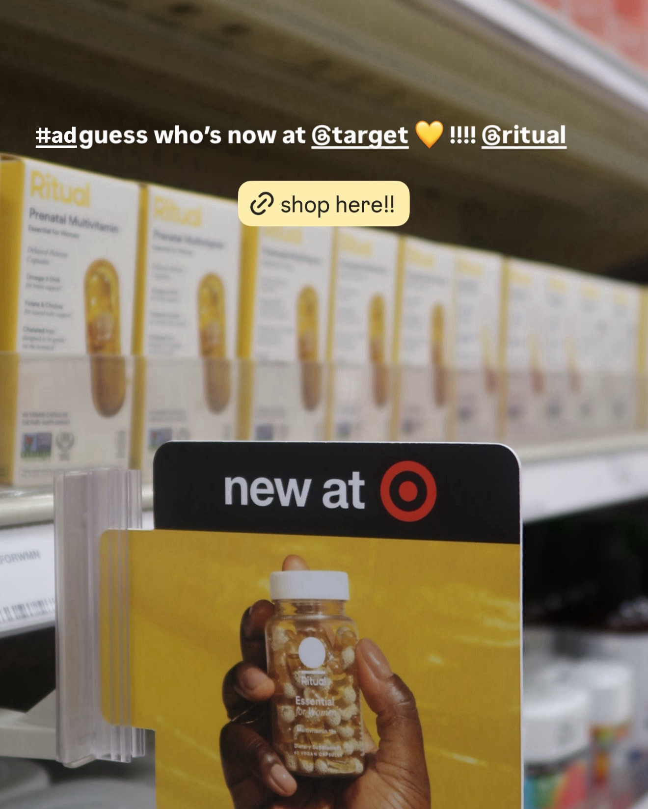 #AD Shop all my favorites from @ritual now @Target Target @shop.ltk #TargetPartner #RitualPartner #target #targetwellness #liletkit 💛