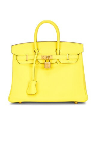 Hermes Swift Birkin 25 Handbag in Yellow | FWRD 