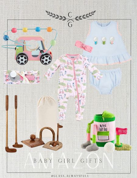 Amazon baby gifts, baby golf gifts, baby spring, Amazon baby, preppy baby, baby shower, baby shower gifts, baby pajamas, kids golf, golf toy. Callie Glass 

#LTKGiftGuide #LTKkids #LTKbaby