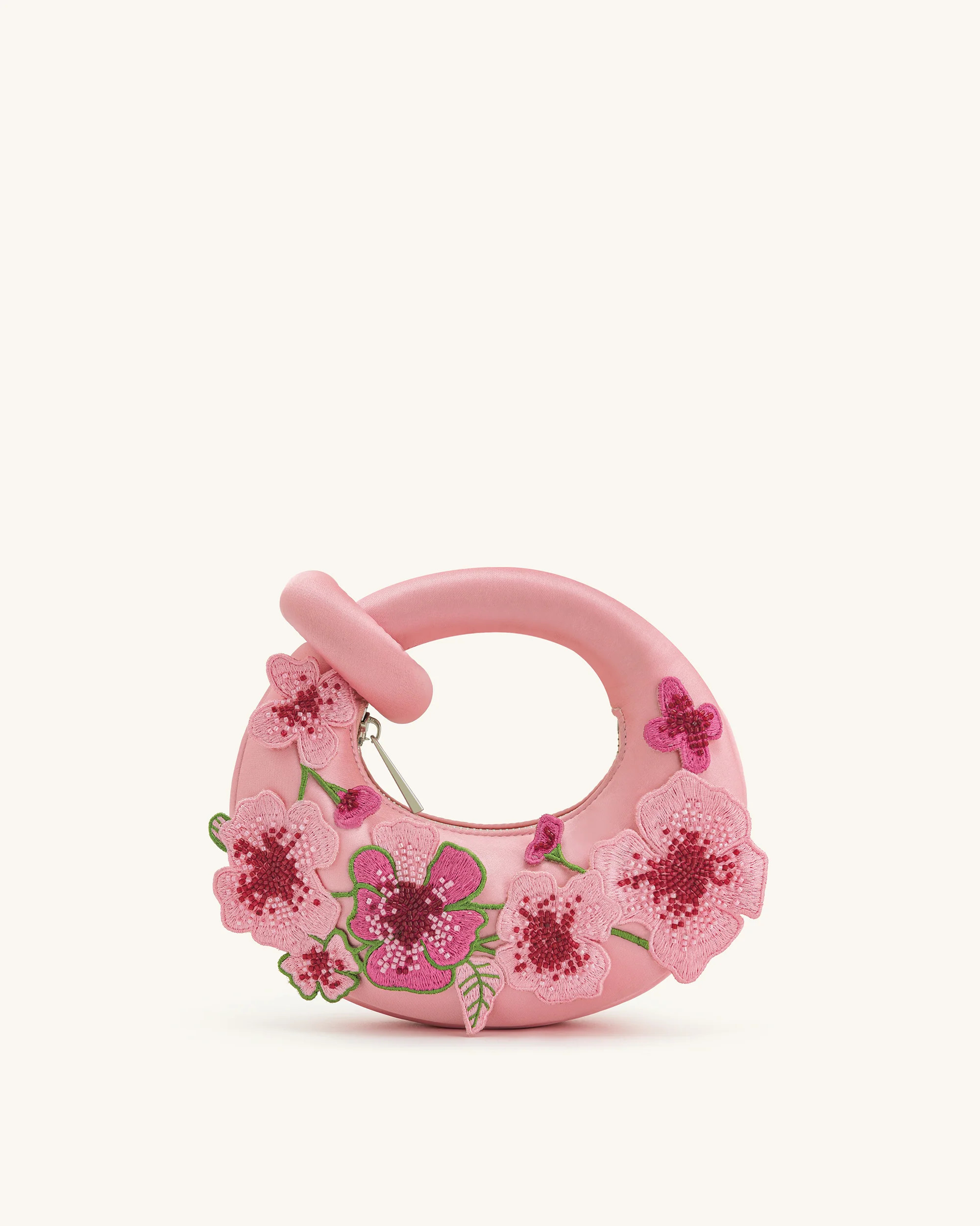 Abacus Embroidered Floral Mini Top Handle Bag - Pink | JW PEI US