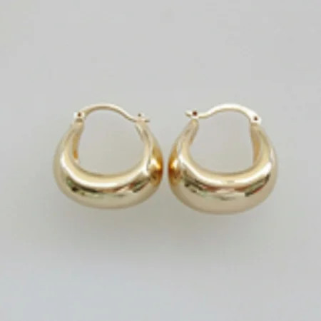 Time and Tru Goldtone Chunky Snap Hoop Earring 1 Pair | Walmart (US)