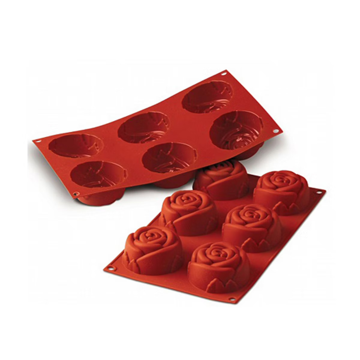 Silikomart Silicone Bakeware Rose Shape Mold 3.89 Oz, 2.99" Dia x 1.57" High 6 Cavities | Target