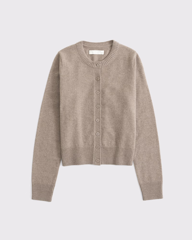 Women's Cashmere Crew Cardigan | Women's Tops | Abercrombie.com | Abercrombie & Fitch (US)