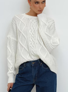 Canlish Cable Sweater Cream | Princess Polly US